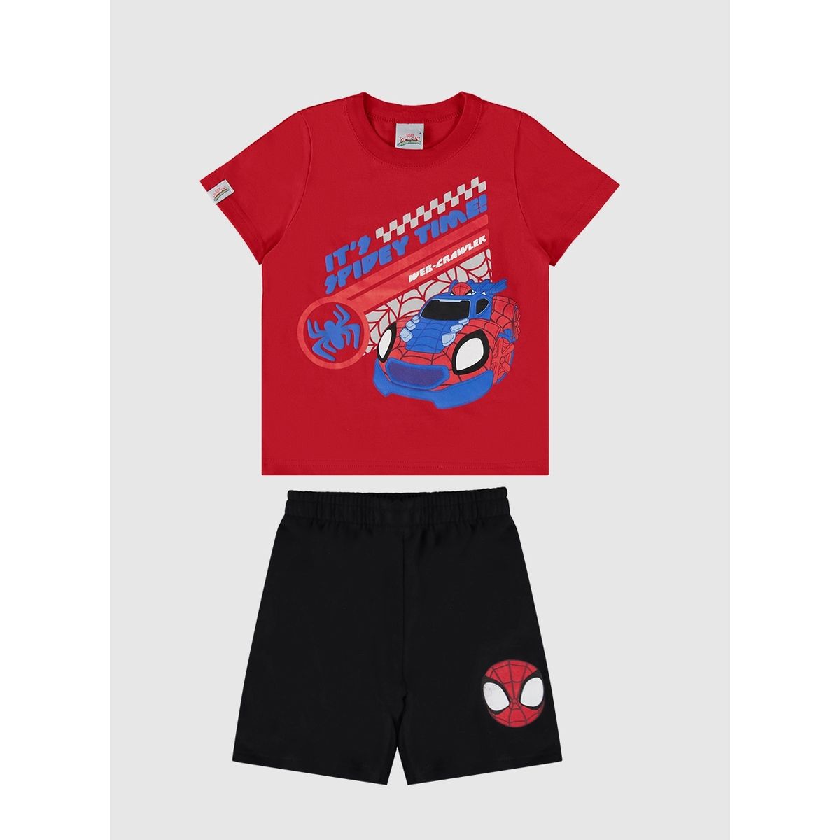 Conjunto Infantil Menino Bermuda Homem-Aranha Em M... - Fátima Modas