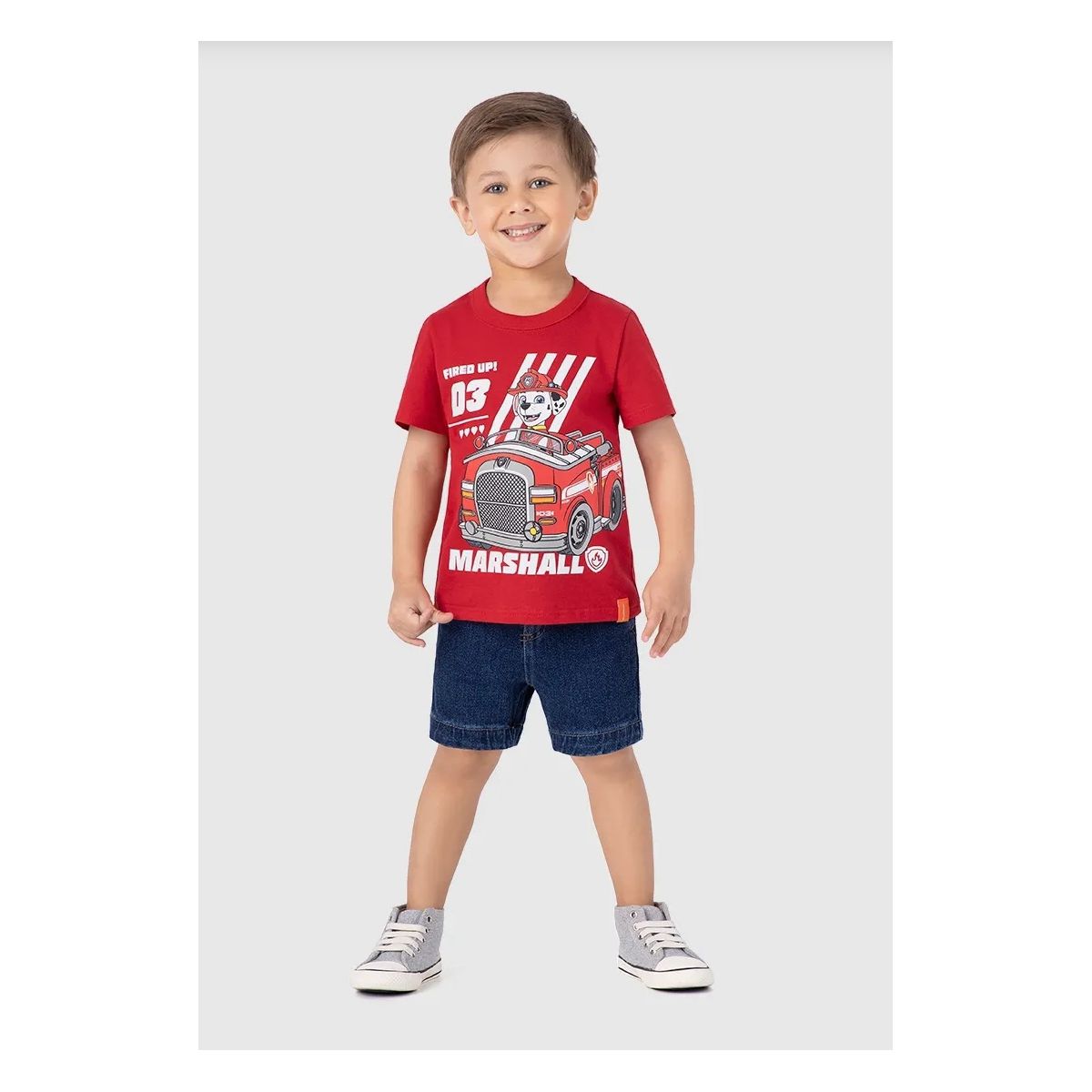 Camiseta Infantil Menino Manga Curta Patrulha Cani... - Fátima Modas