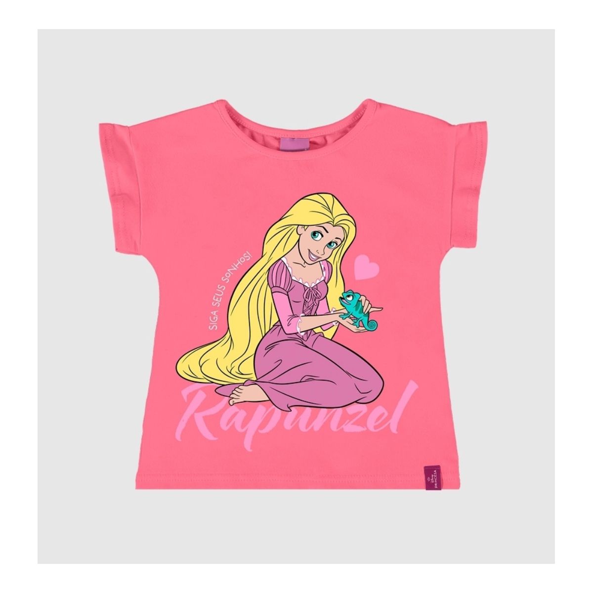 Blusa Infantil Menina Rapunzel Disney Em Algodão M... - Fátima Modas