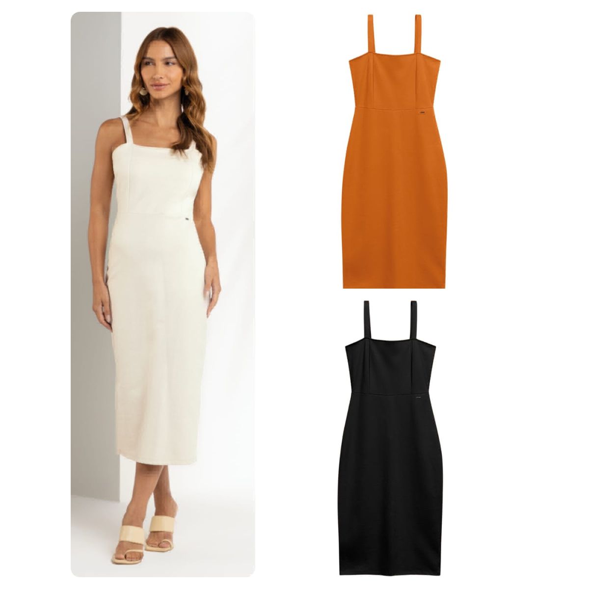 Marialícia - Vestido Feminino Tubinho Preto - Fátima Modas