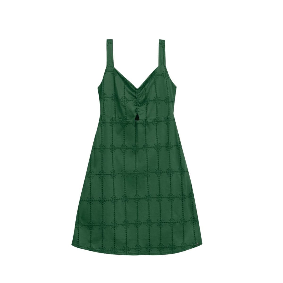 Vestido Feminino Em Algodão Marialícia Verde - Fátima Modas