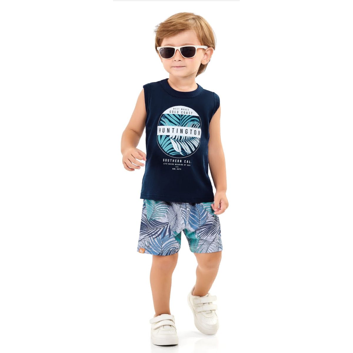 Conjunto Infantil Menino Kamylus Melhores Ondas - Fátima Modas