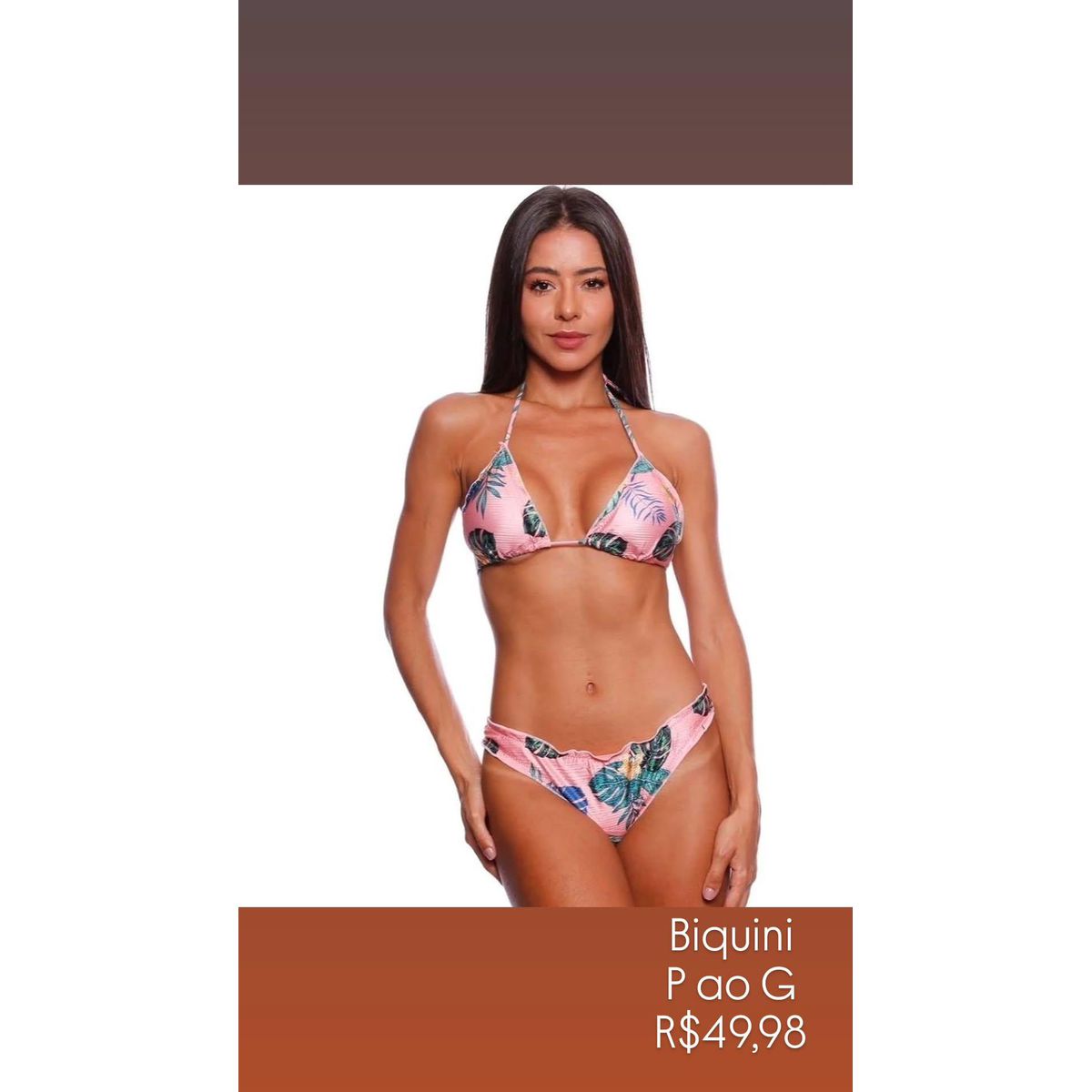 Biquíni empina Bumbum Rosa - Fátima Modas