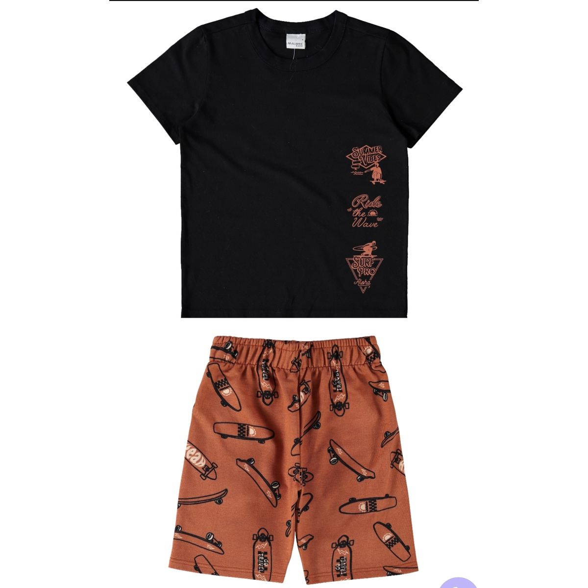 Conjunto Menino Camiseta e Bermuda Em Moletinho Ma... - Fátima Modas