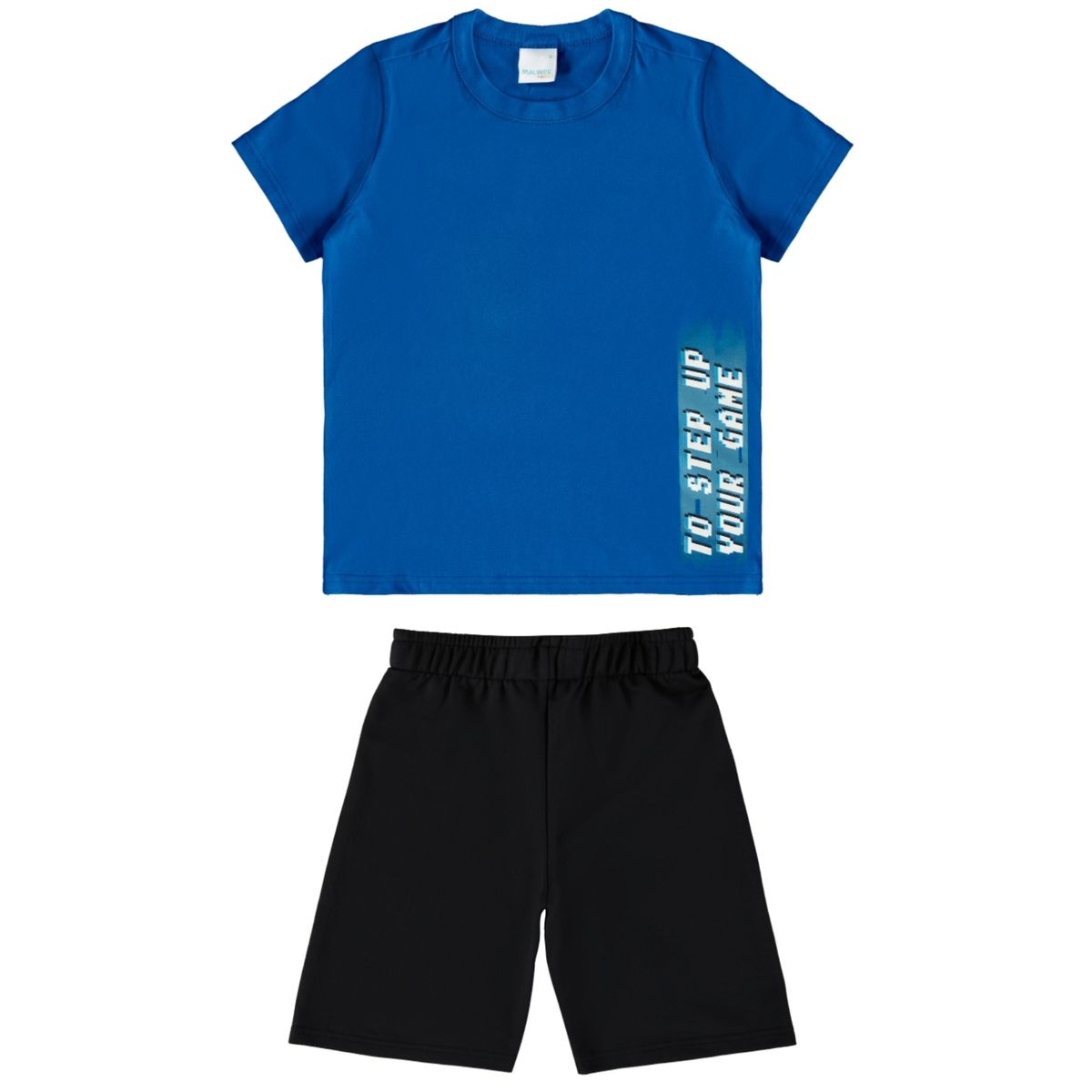 Conjunto Infantil Camiseta e Bermuda Moletinho Mal... - Fátima Modas