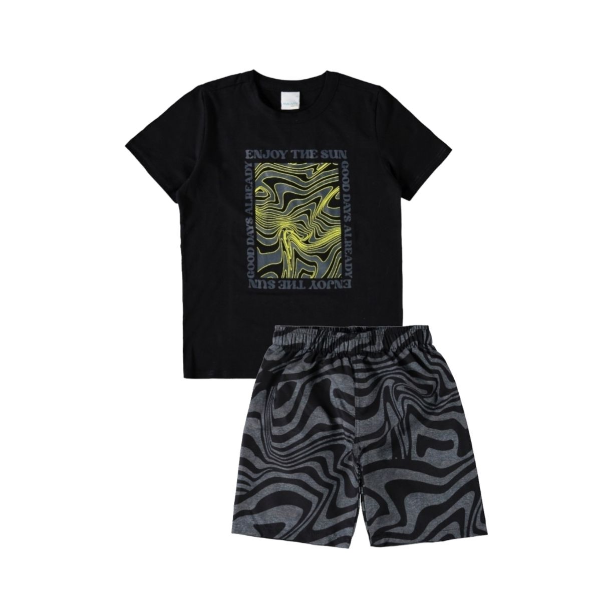 Conjunto Infantil Menino Malwee De Camiseta E Berm... - Fátima Modas