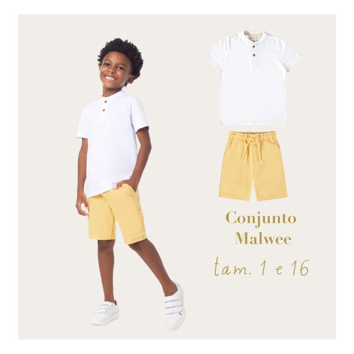 CONJUNTO INFANTIL MENINO CAMISETA E BERMUDA EM MOL... - Fátima Modas