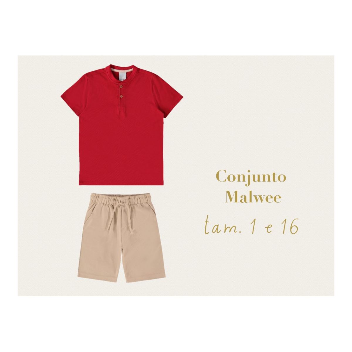 CONJUNTO INFANTIL MENINO CAMISETA E BERMUDA EM MOL... - Fátima Modas