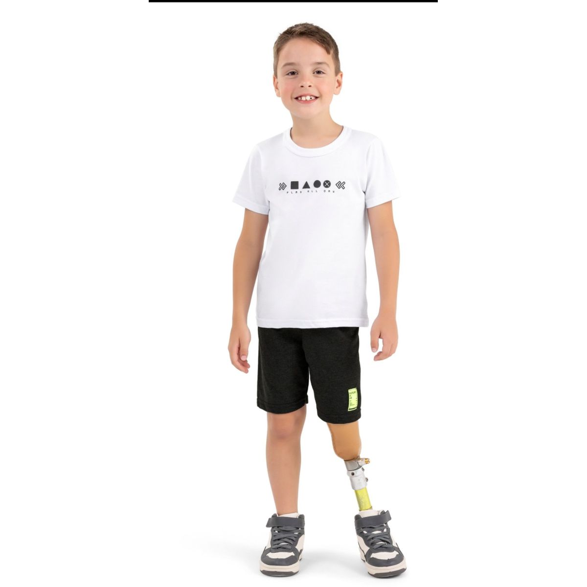Conjunto Infantil Menino Play Elian Branco - Fátima Modas