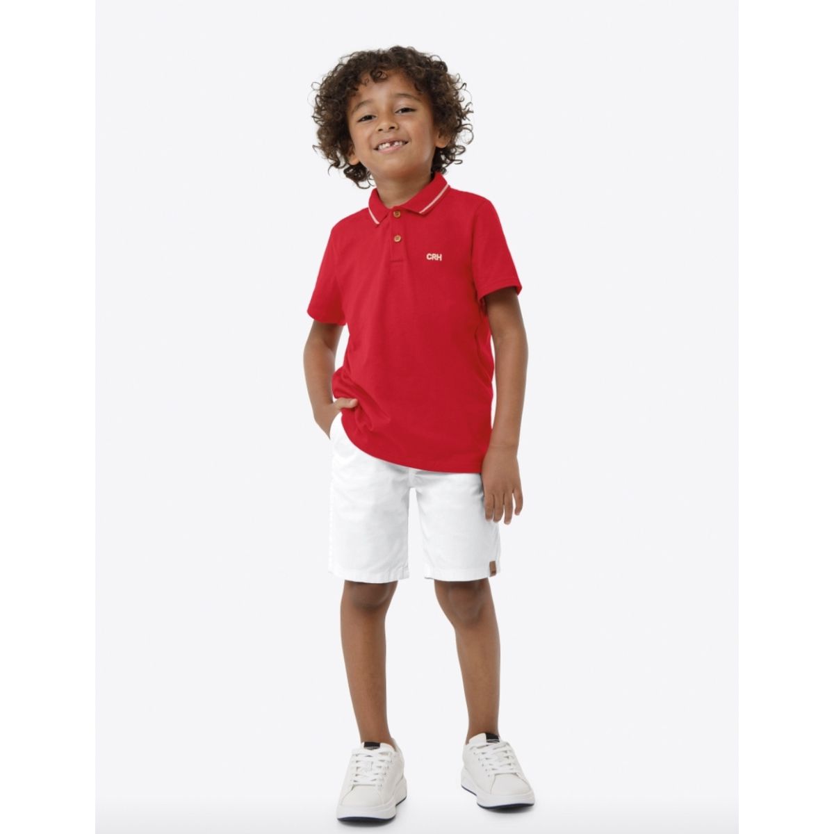 Conjunto Menino Camisa Polo Meia Malha e Jeans Com... - Fátima Modas