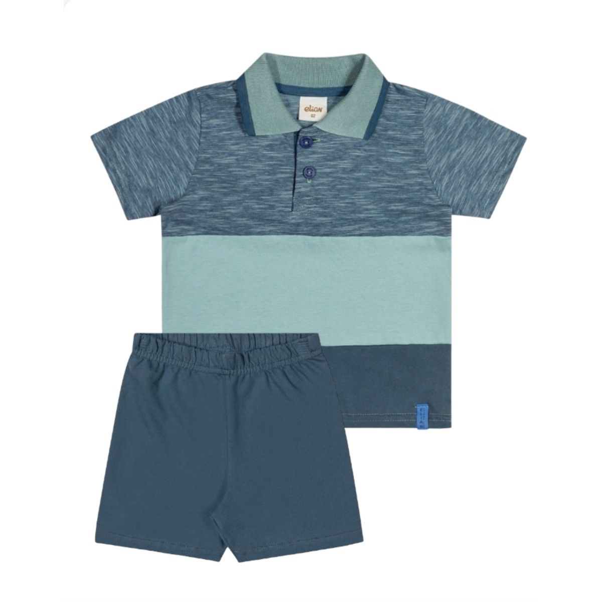 Conjunto Masculino 221352 Polo Rajada e Bermuda Mo... - Fátima Modas