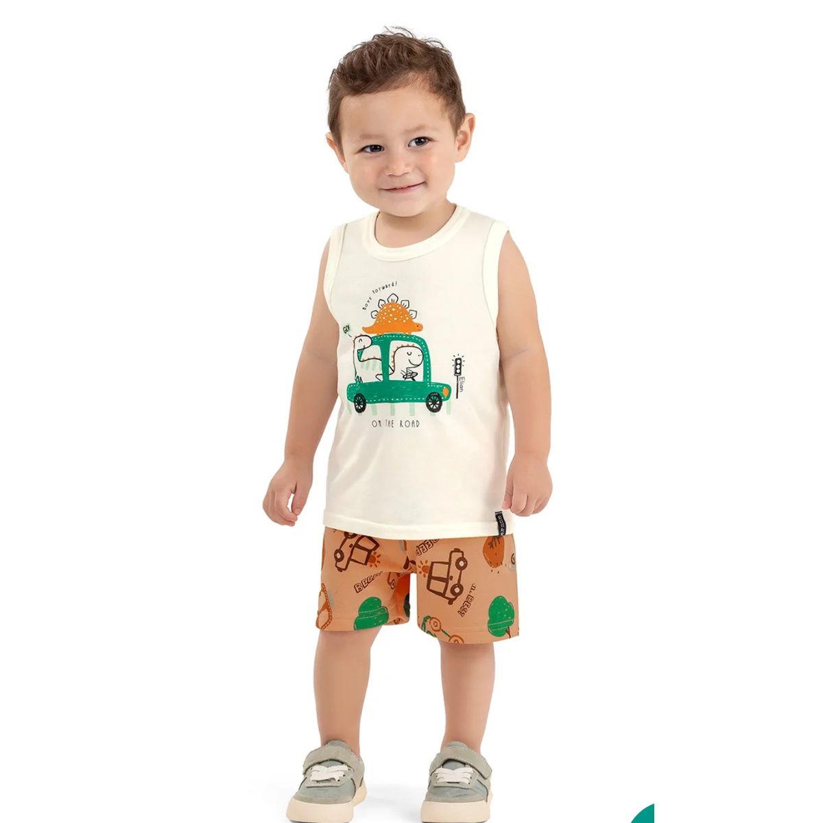 Conjunto Regata em Meia Malha e Bermuda Moletinho ... - Fátima Modas
