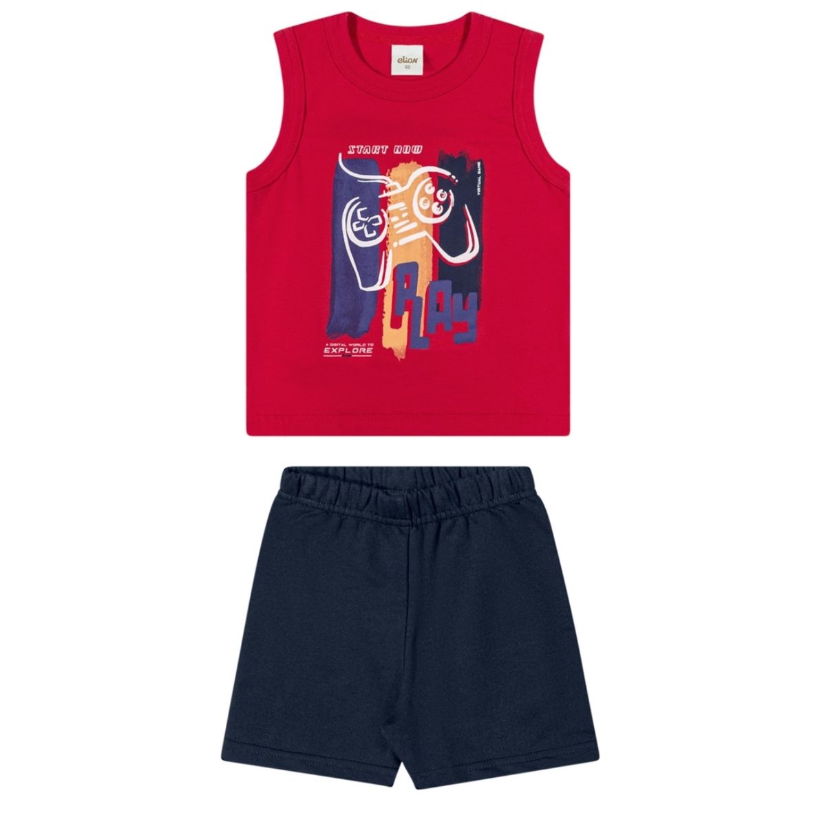 Conjunto Regata Play Vermelho Elian - Fátima Modas
