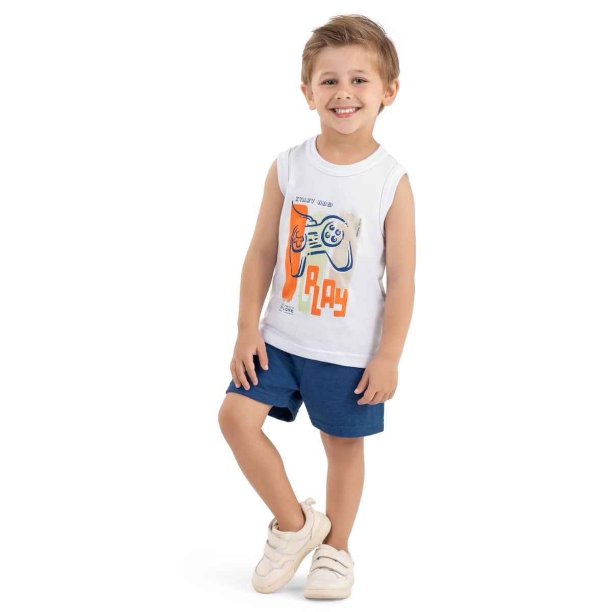 Conjunto Regata Play Branco Elian - Fátima Modas