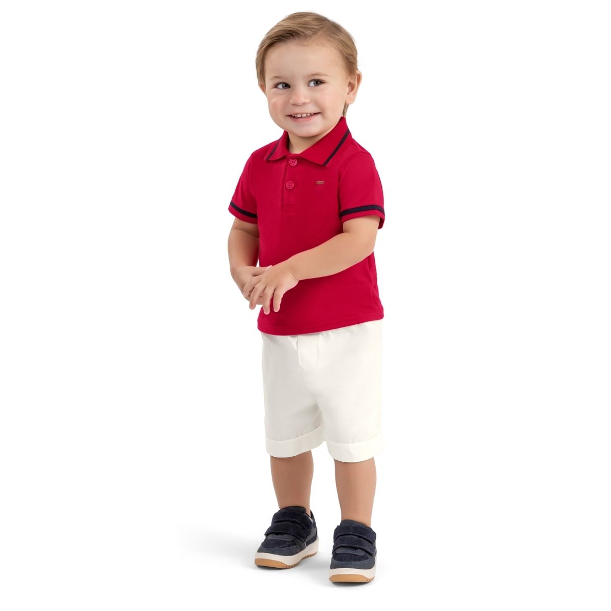 Conjunto Camisa Polo + Bermuda Festividades - Elia... - Fátima Modas