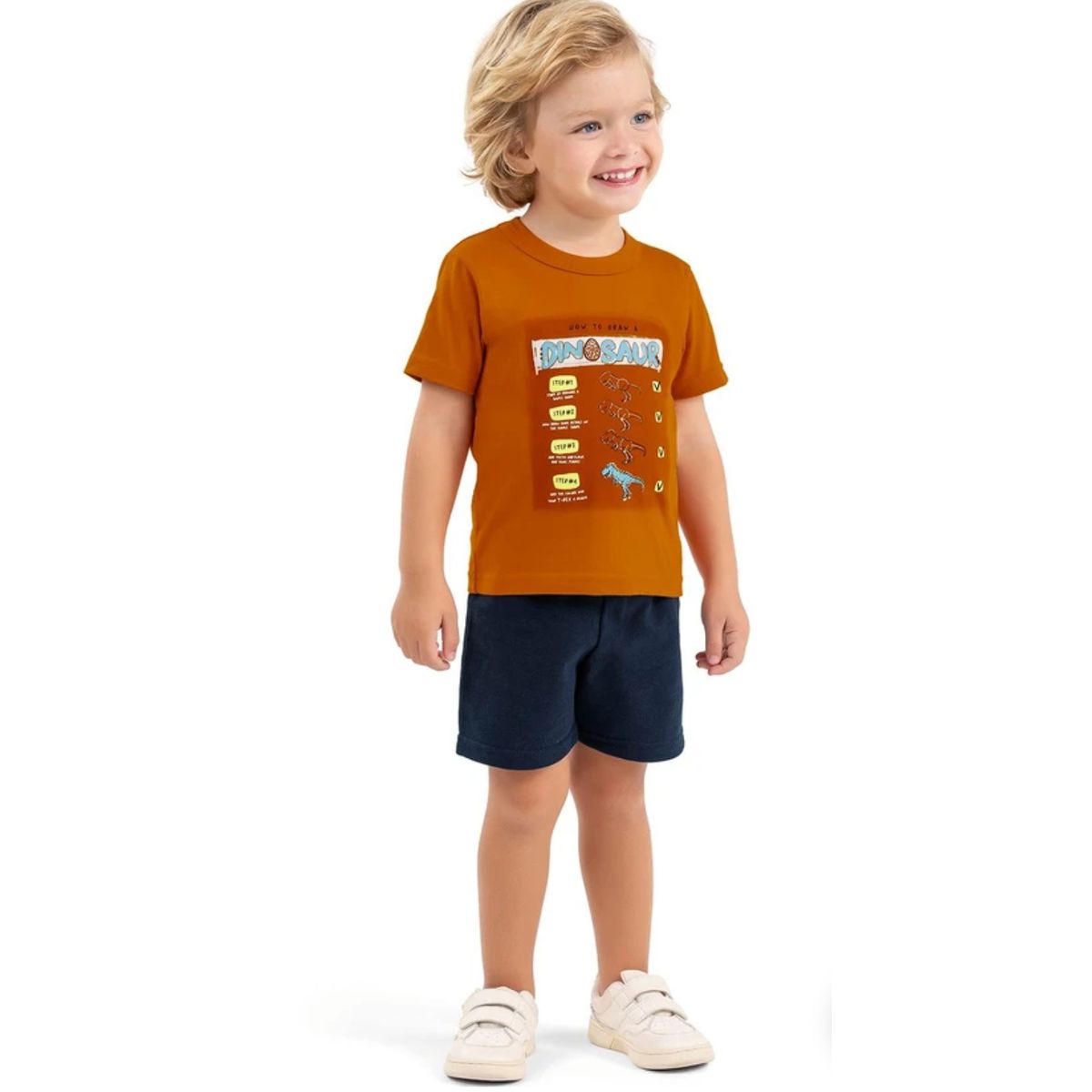 Conjunto Infantil Menino Moderno Elian Laranja - Fátima Modas
