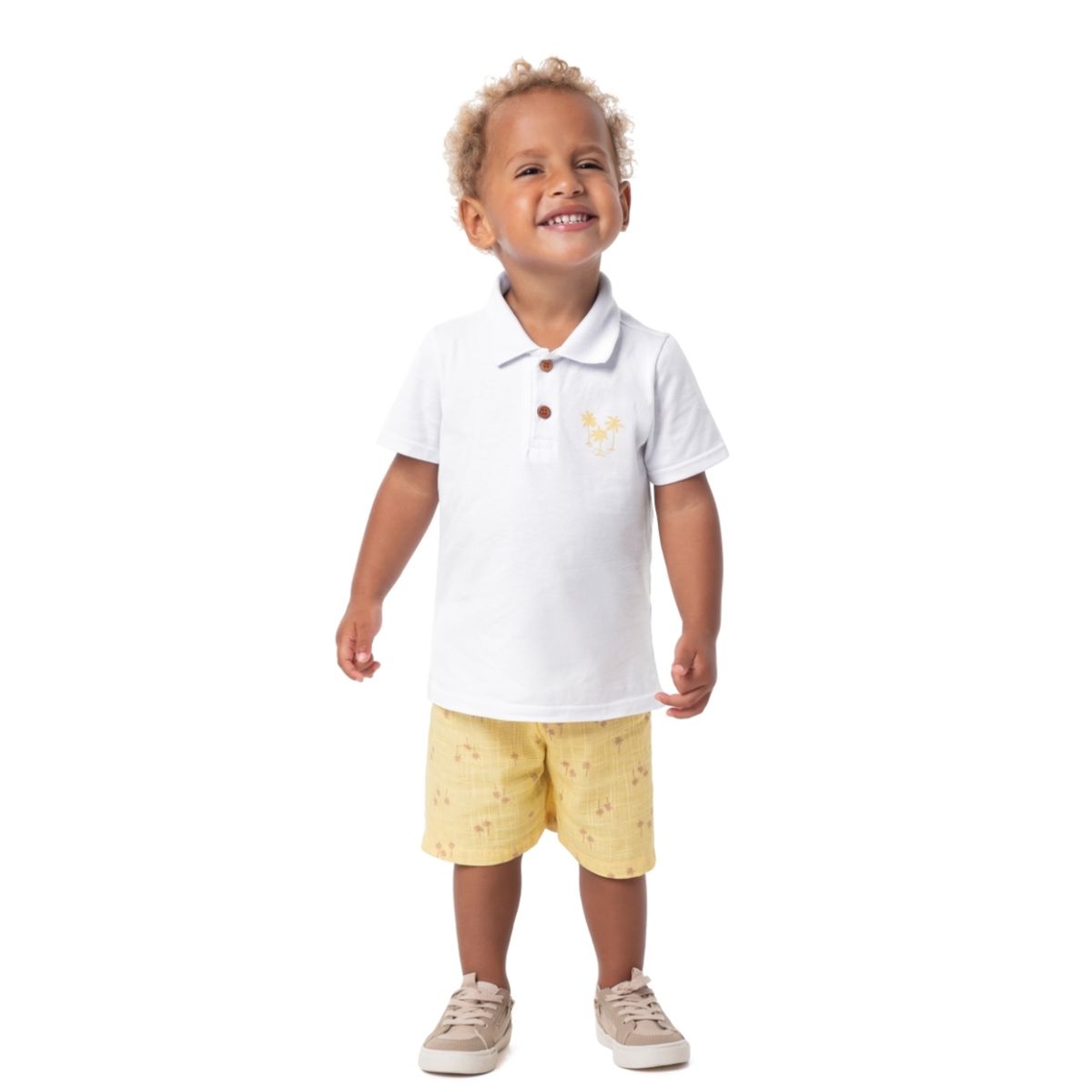 Conjunto Curto Malwee Kids Polo Algodão Bermuda Ma... - Fátima Modas