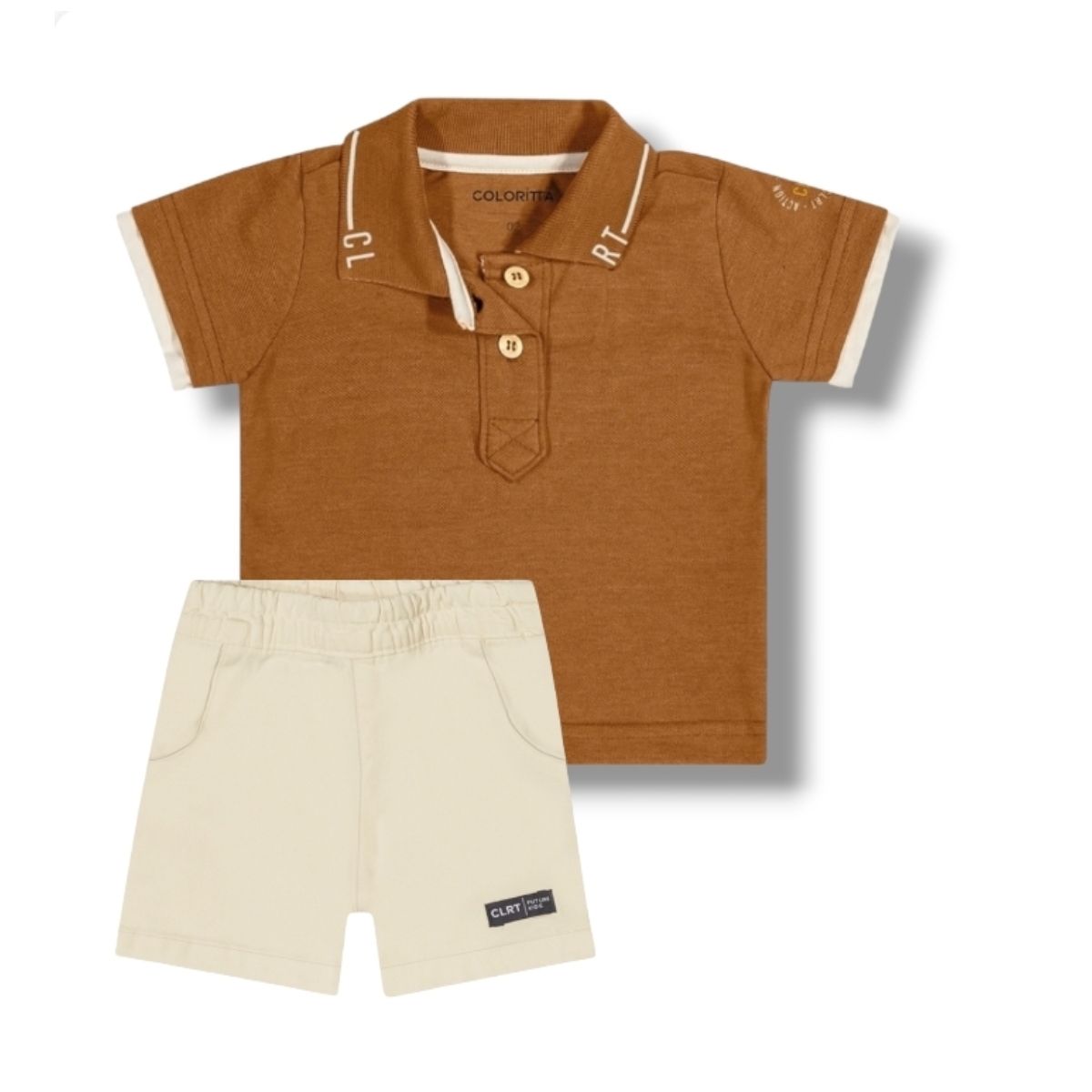 Conjunto Masculino Polo com Retilínea e Bermuda Sa... - Fátima Modas