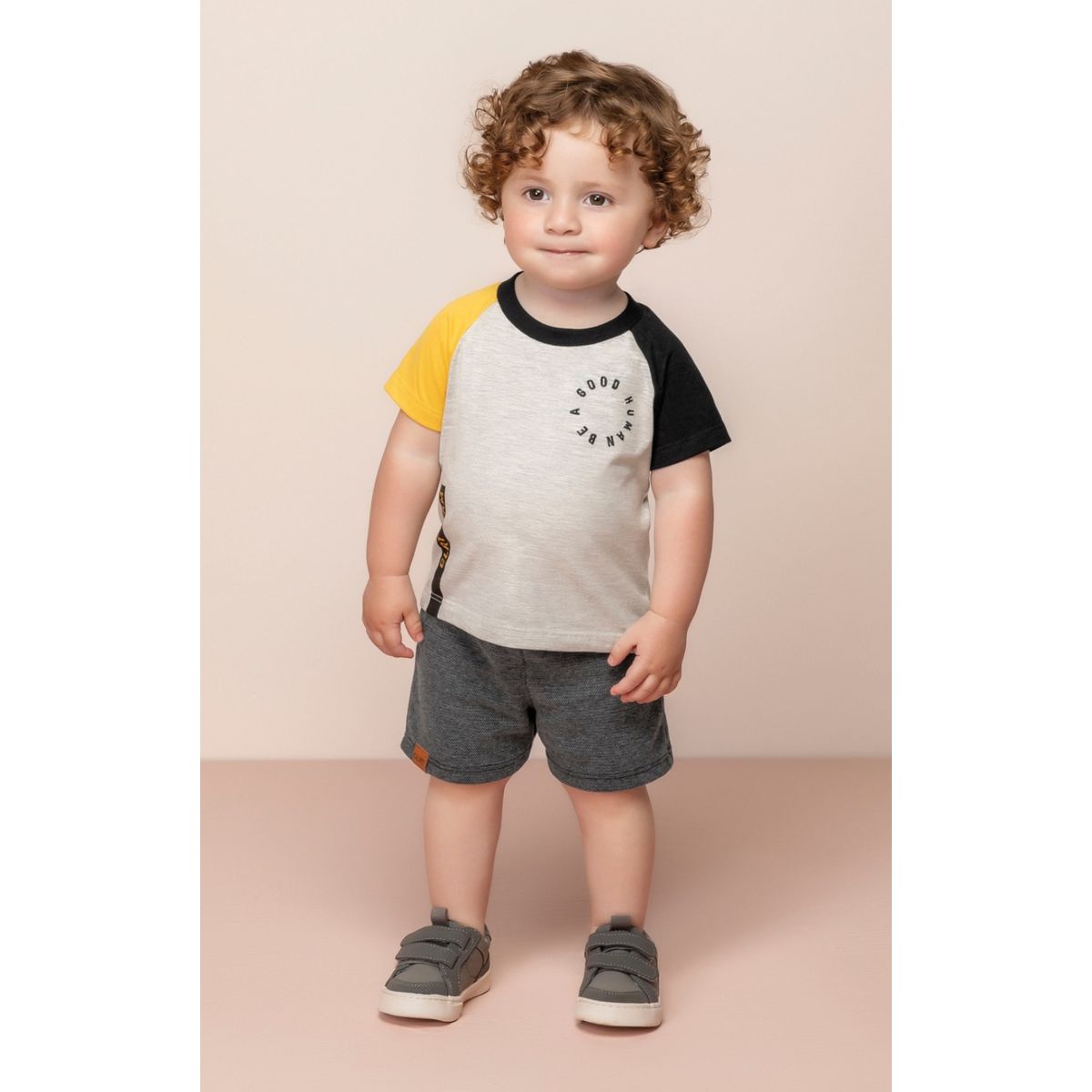 Conjunto Infantil Masculino Camiseta e Bermuda Cin... - Fátima Modas