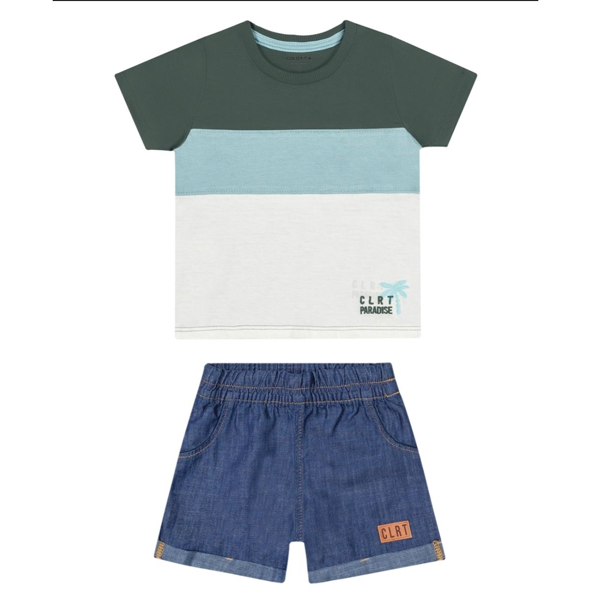 Conjunto Bebê Menino Paradise Colorittá Verde - Fátima Modas