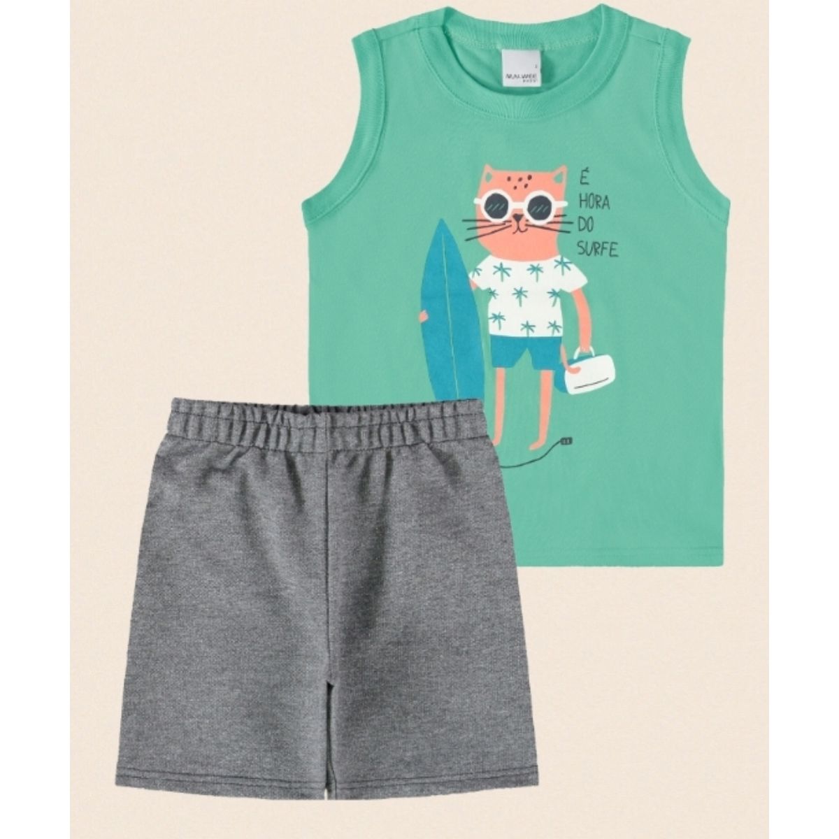 Conjunto Verão Menino Infantil Malwee Estampado - Fátima Modas