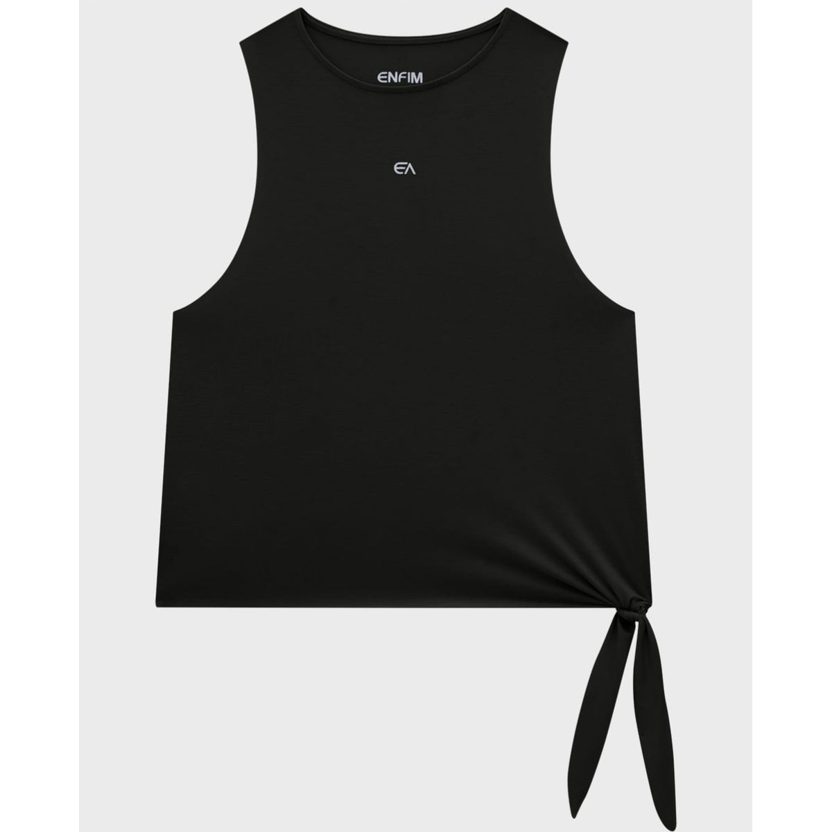 Blusa Feminina Regata Nadador Enfim Preto - Fátima Modas