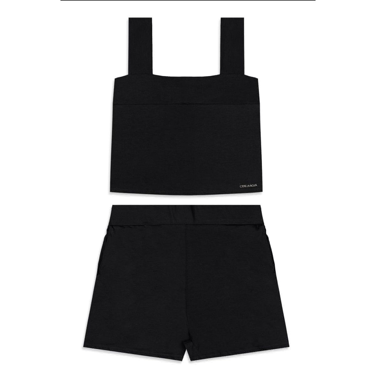 Conjunto Feminino em Malha Crepe - Cereja Rosa - P... - Fátima Modas