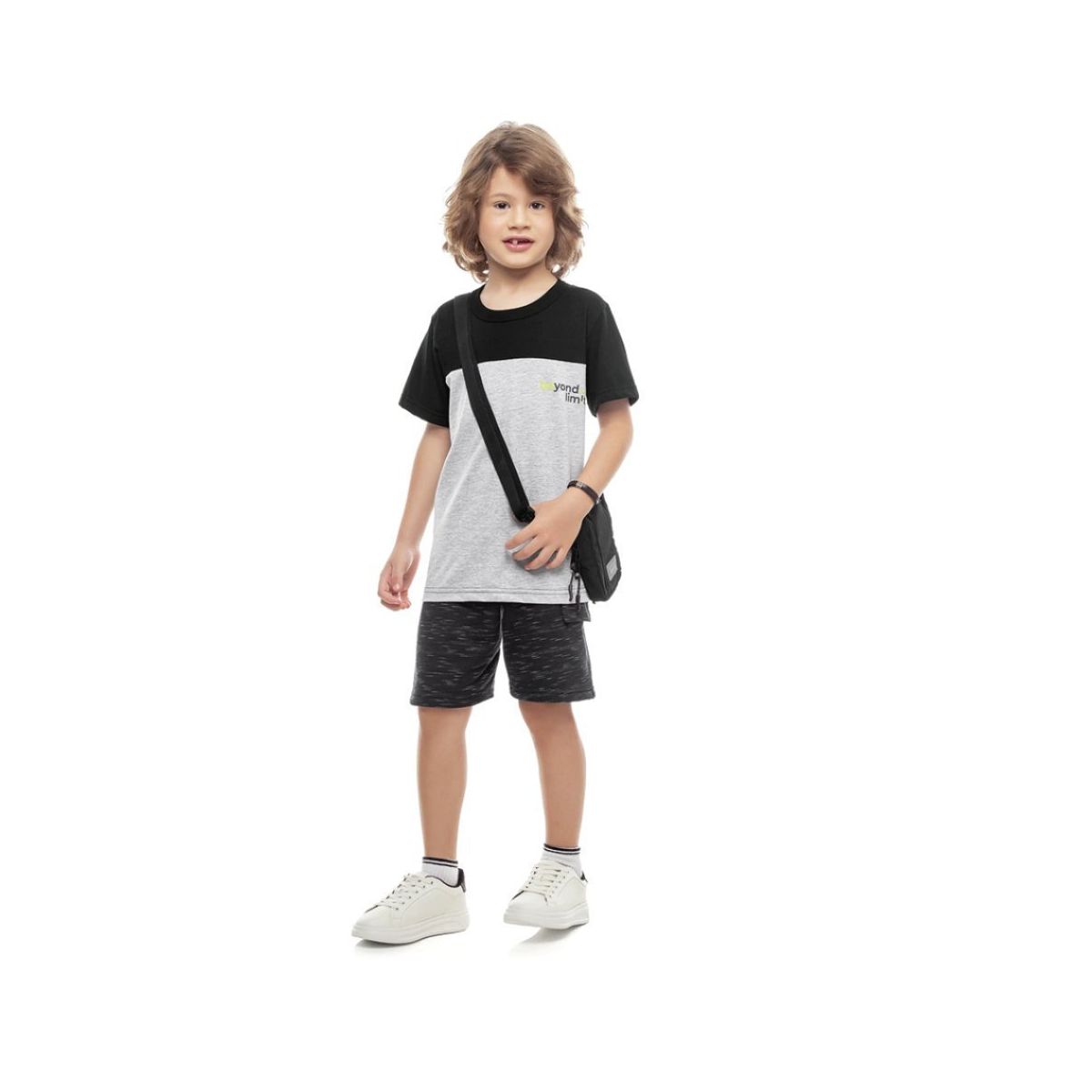 Conjunto de Camiseta em Meia Malha Beyond Limits P... - Fátima Modas