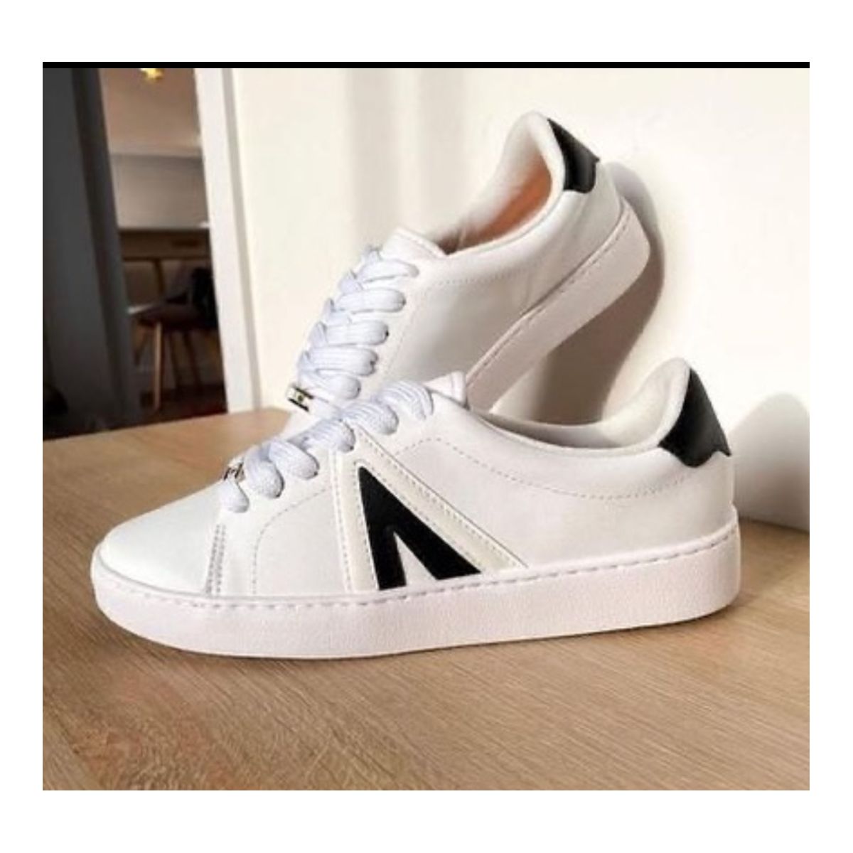 Tênis Feminino Casual Vizzano 12141032 - Branco/Pr... - Fátima Modas
