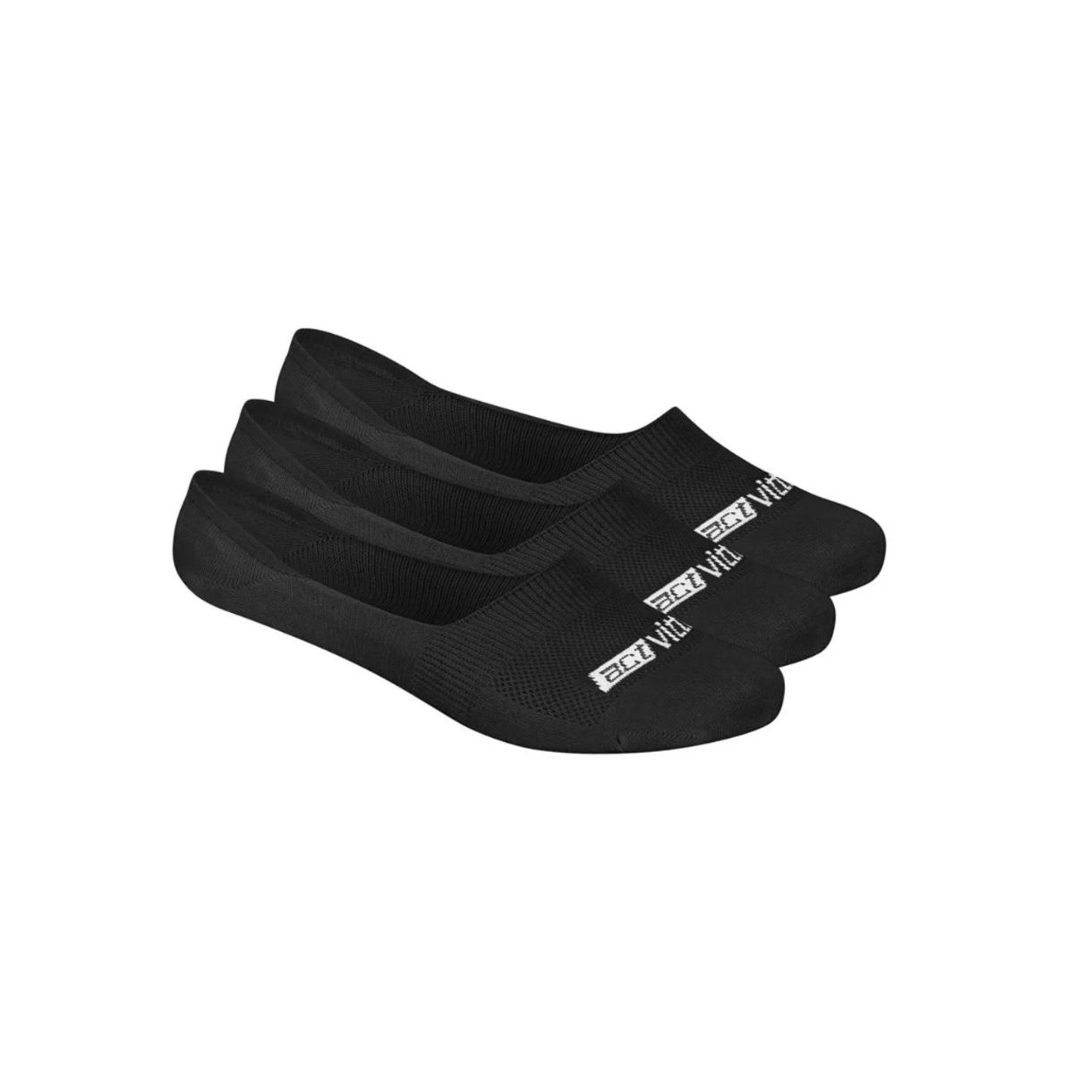 Meia Casual Sapatilha Actvitta Kit C/3 Pares Preta - Fátima Modas