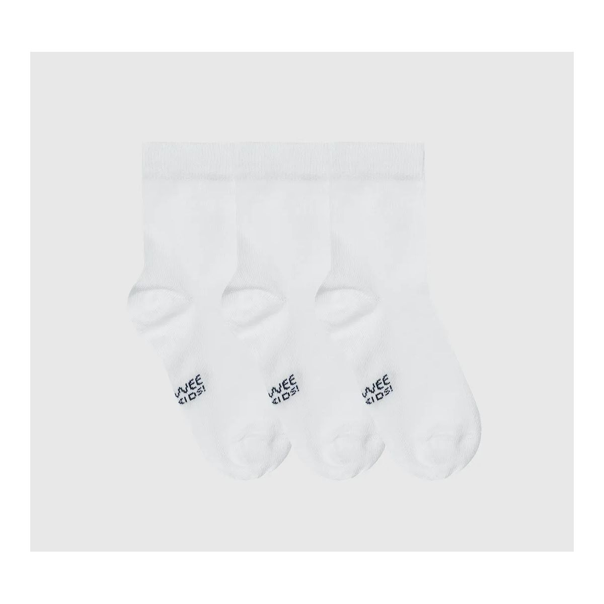 Kit 3 Meias Infantil Malwee Kids Branco - Fátima Modas