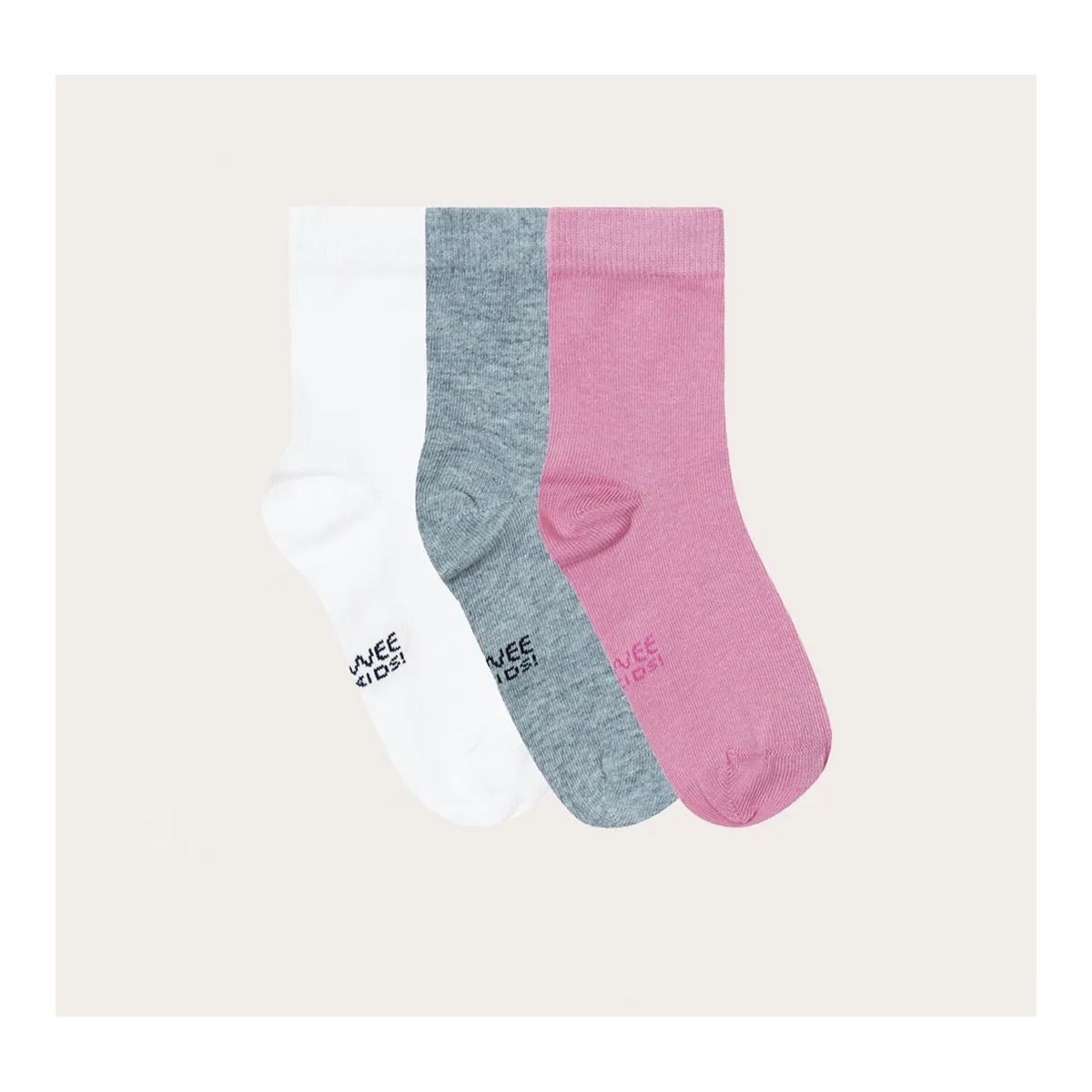 Kit 3 Meias Infantil Malwee Kids Rosa - Fátima Modas