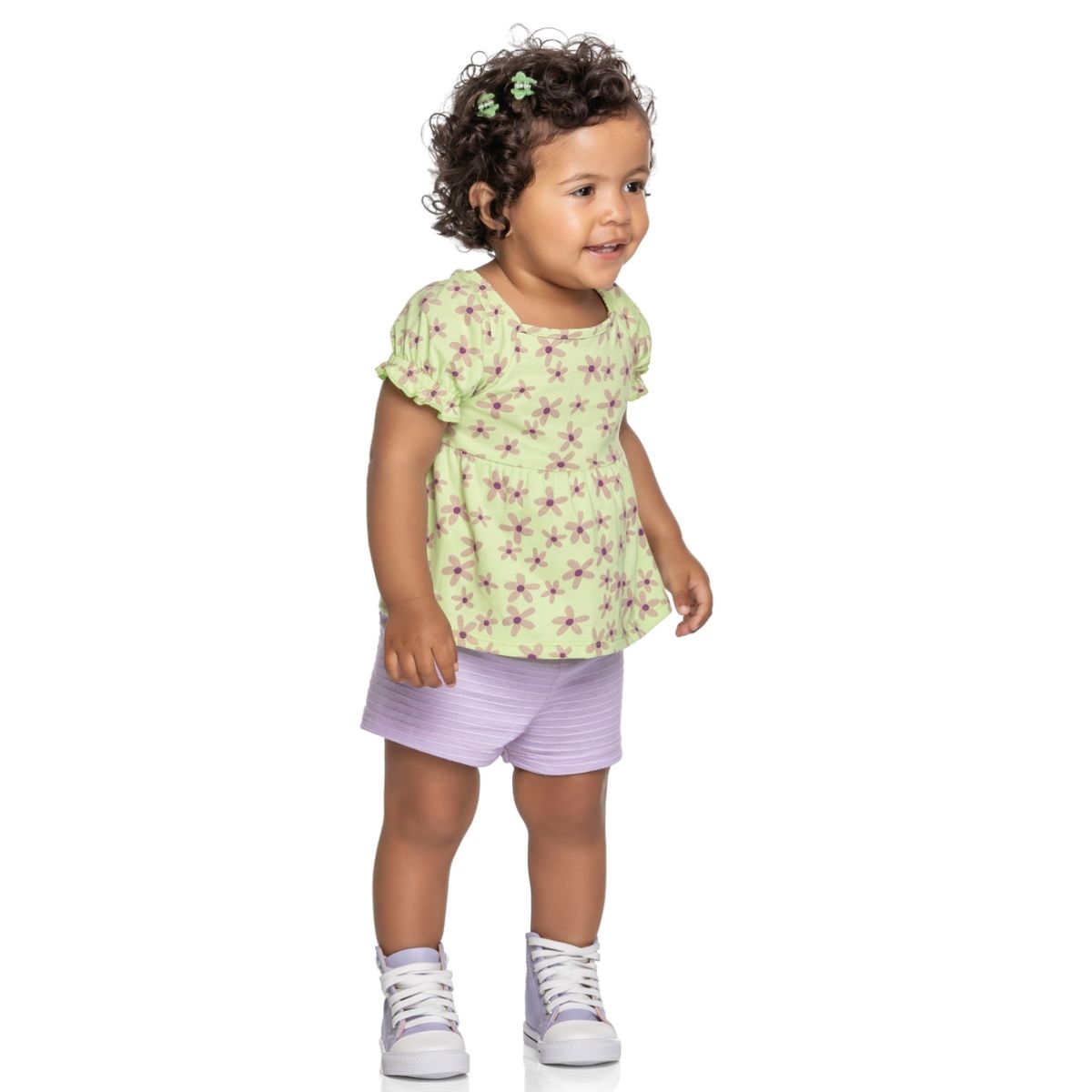 Conjunto Floral Verde Elian - Fátima Modas