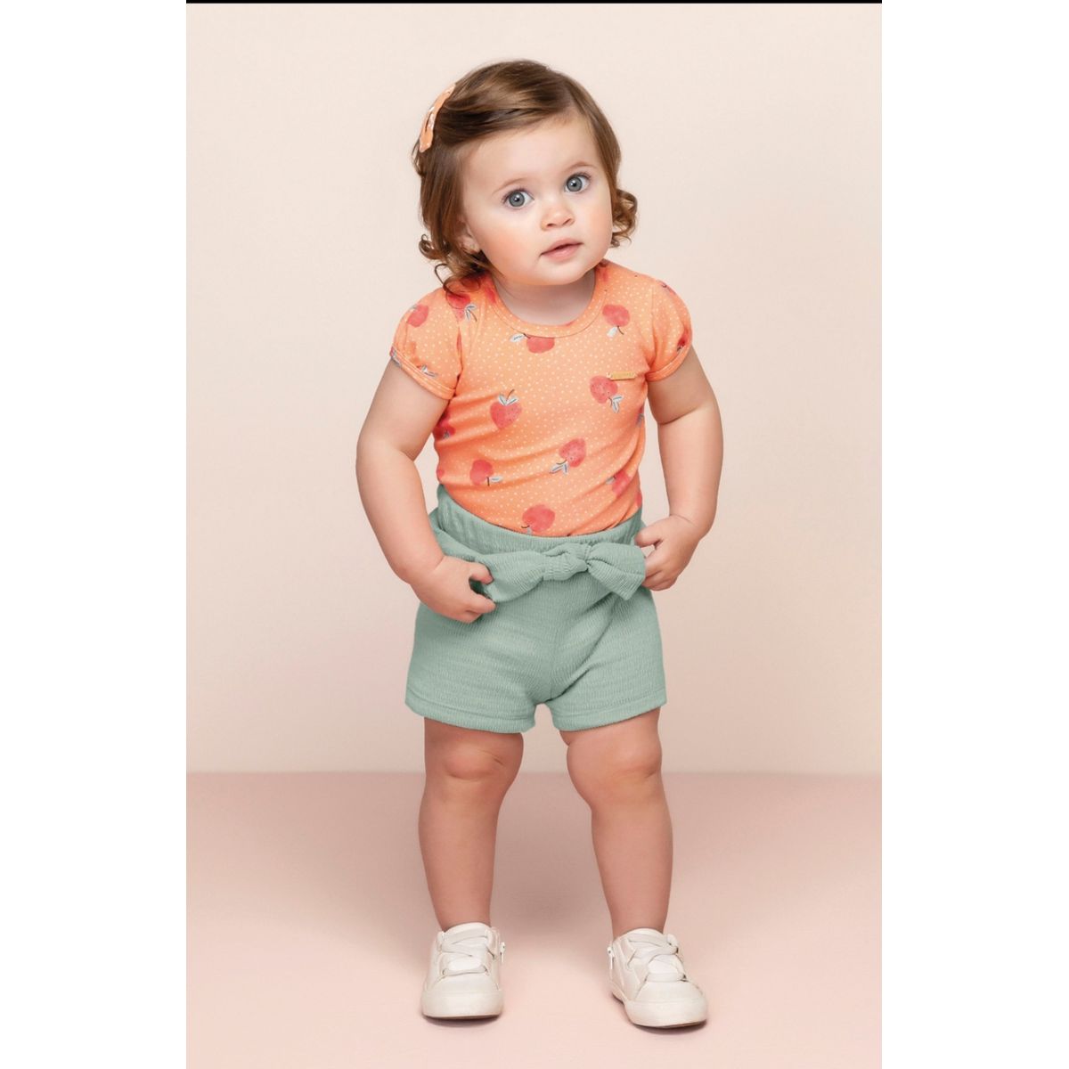 Conjunto Bebê Menina Estampado Moranguinhos Colori... - Fátima Modas