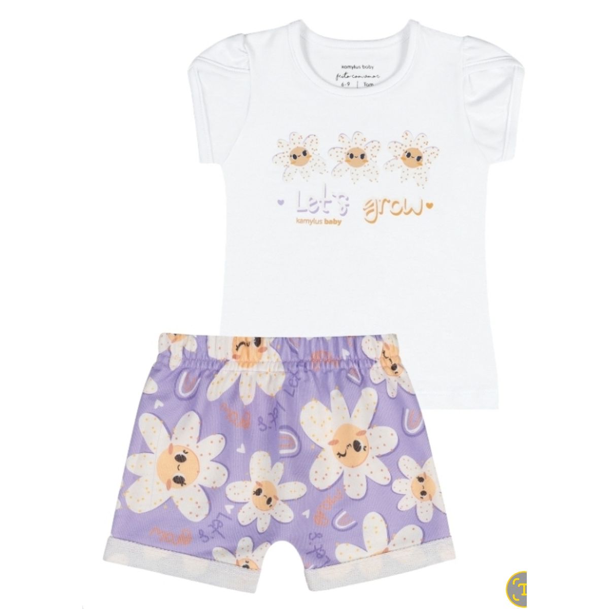 CONJ. KAMYLUS. Flores/ ESTAMPADO - Fátima Modas