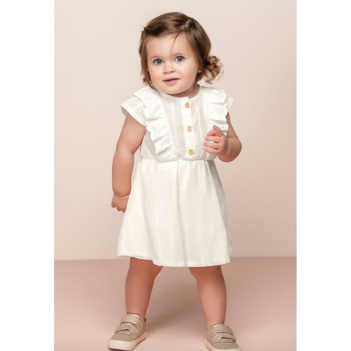 Vestido Bebê Branco Lasie Colorittá - Fátima Modas