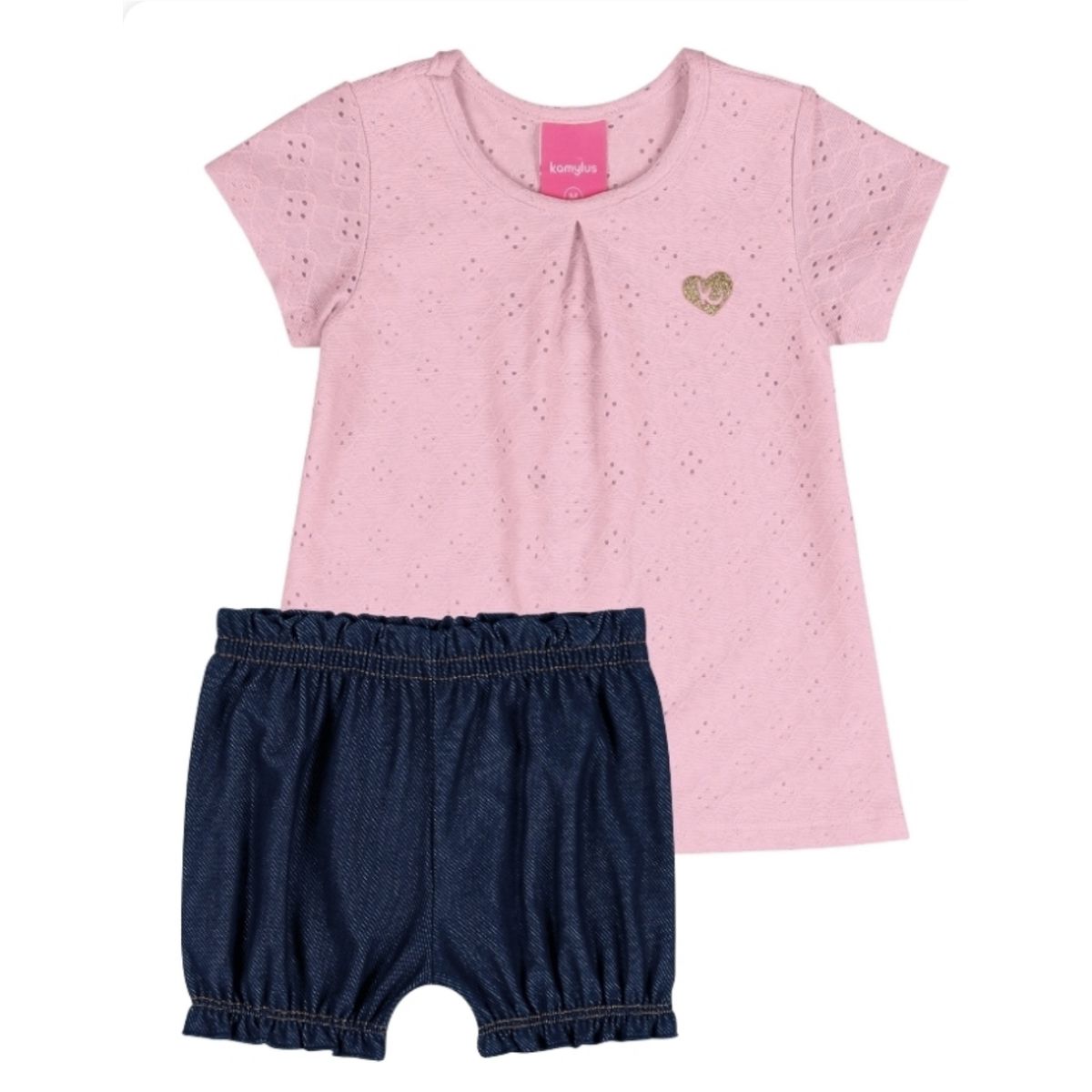 Conjunto Curto Infantil Menina Kamylus Laise - Fátima Modas