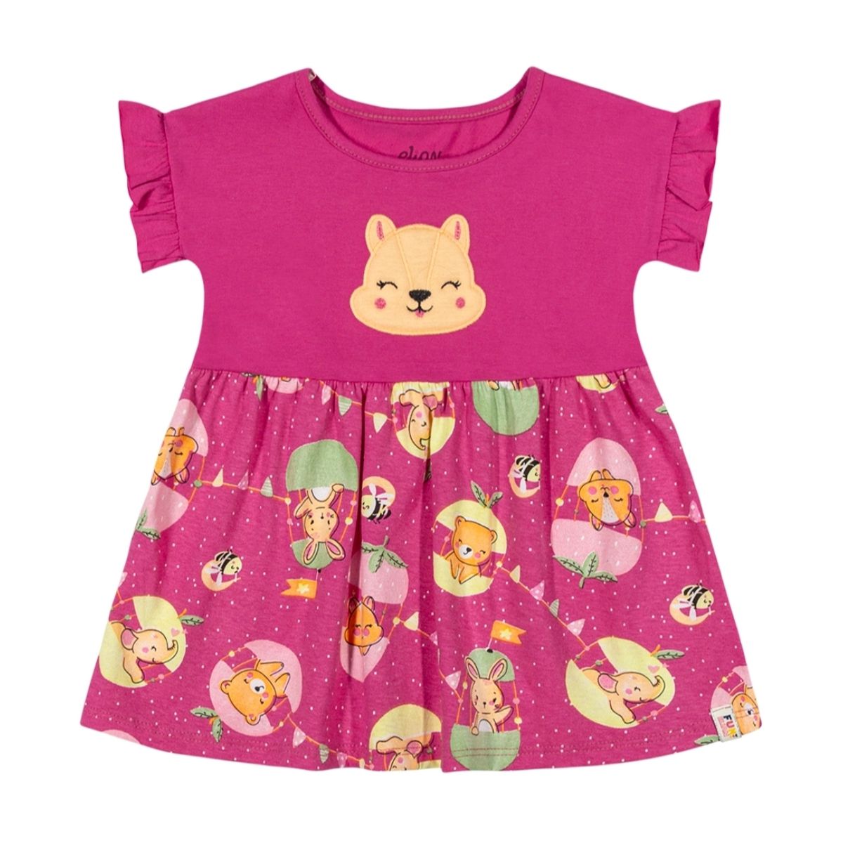 Vestido Bichinhos Pink Elian - Fátima Modas