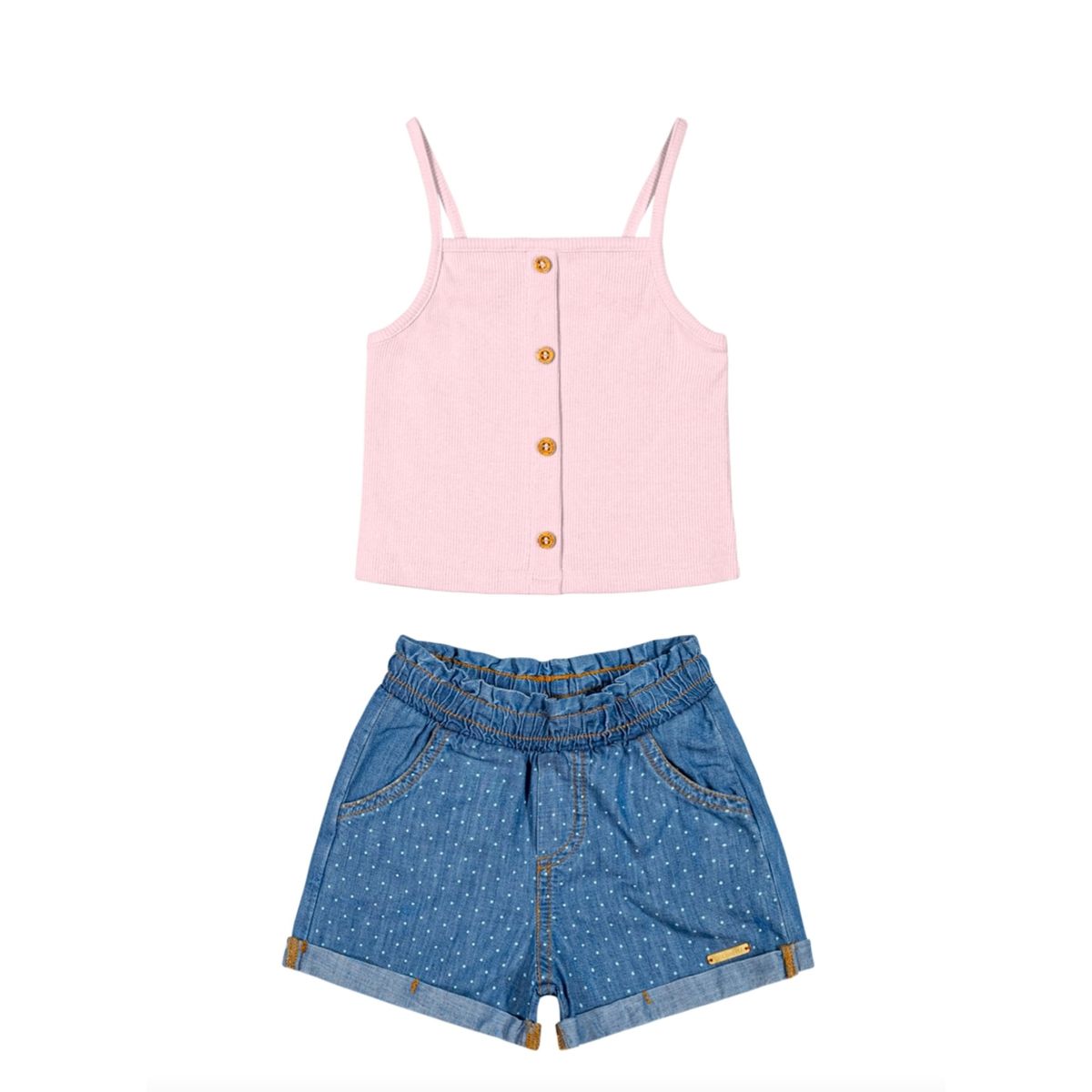 Conjunto Infantil Menina Jeans Colorittá - Fátima Modas