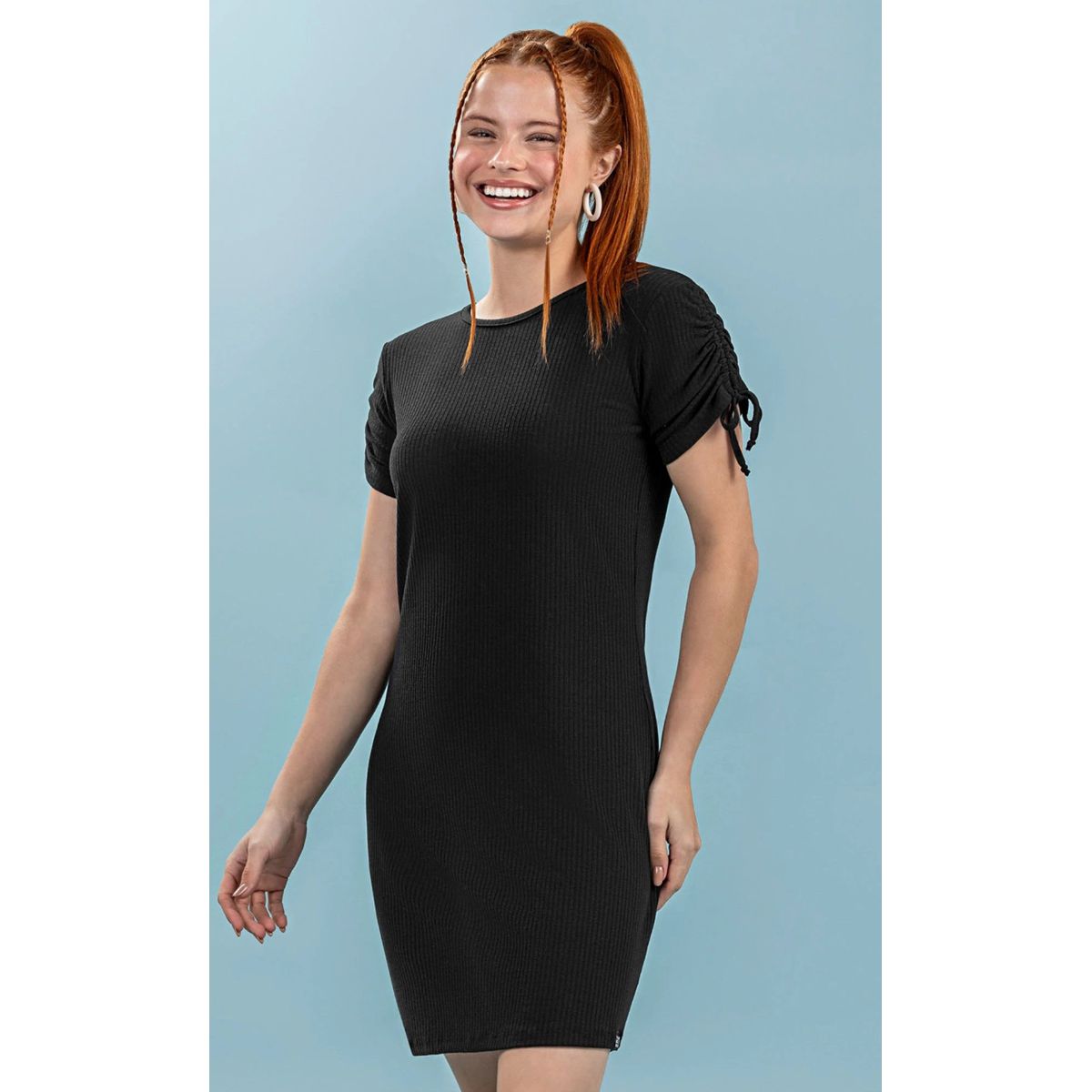 Vestido Juvenil Menina Beats Preto - Fátima Modas