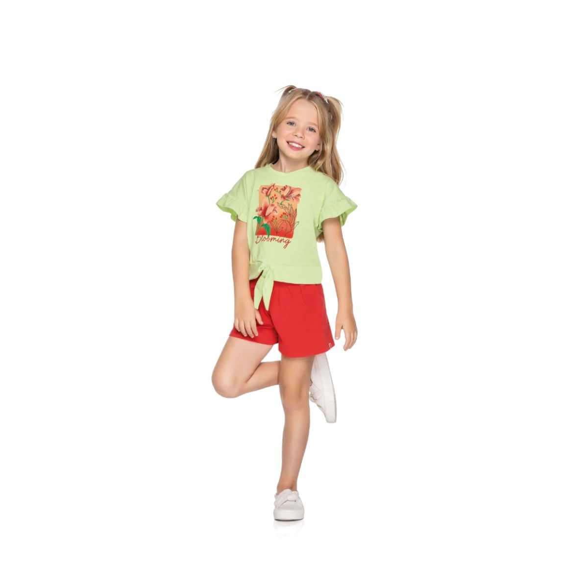 Conjunto Infantil Feminino Blusa e Shorts Elian - Fátima Modas