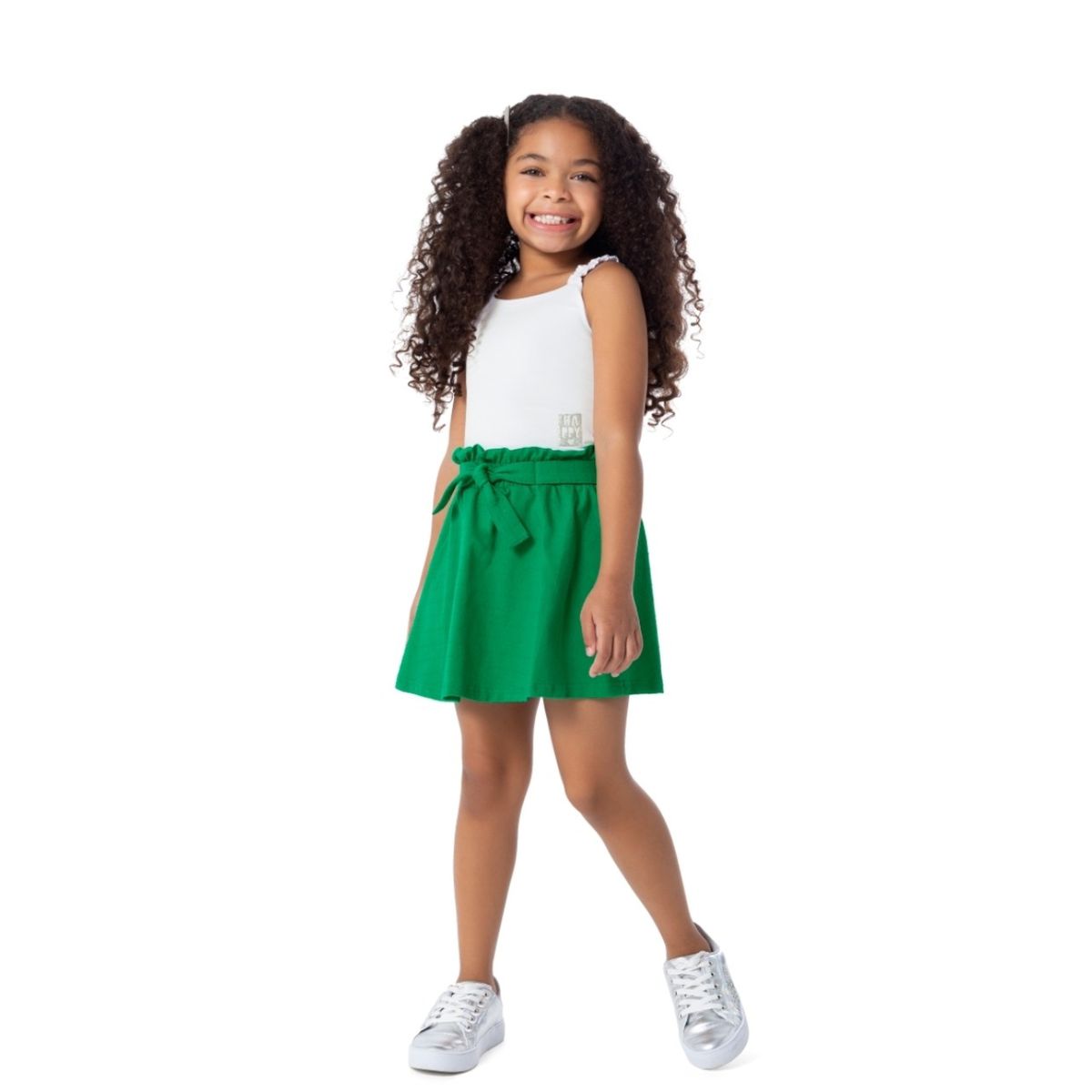 Conjunto Menina Malwee Saia Shorts Verde - Fátima Modas