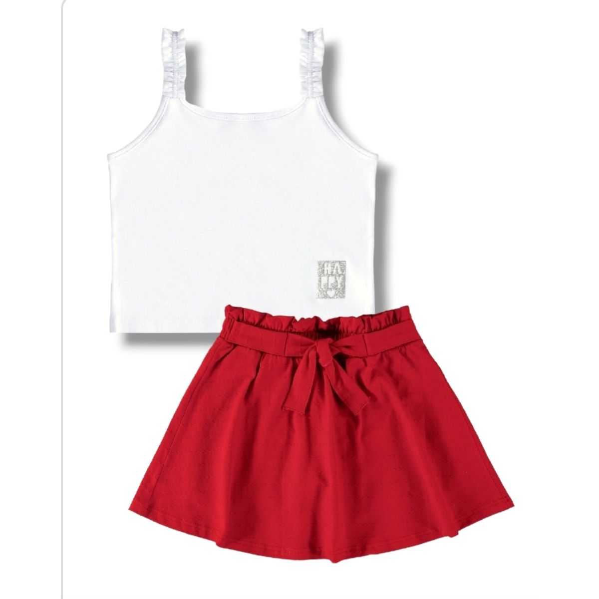 Conjunto Malwee kids Shorts Saia Vermelho - Fátima Modas