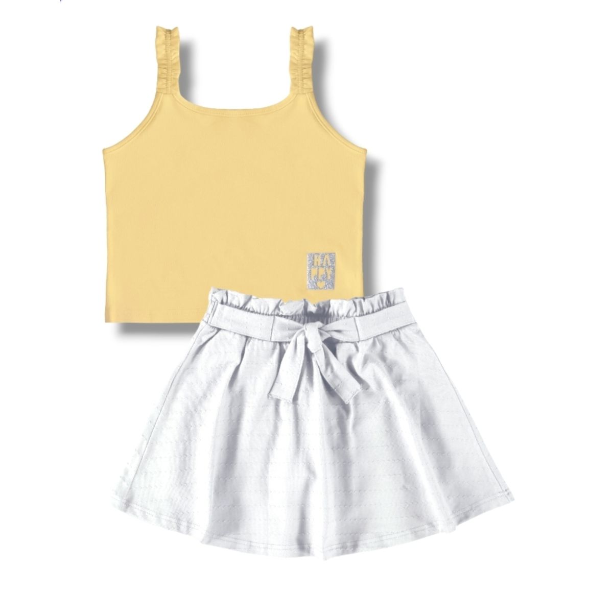 Conjunto Malwee Kids Shorts/Saia Amarelo - Fátima Modas