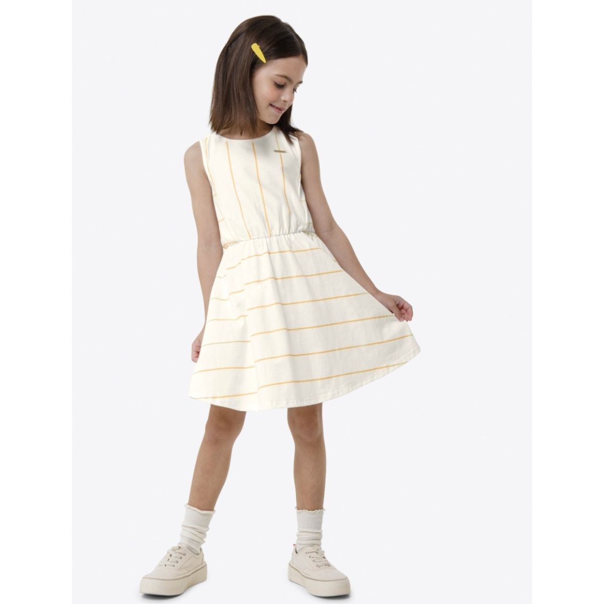 Vestido Listras Off Carinhoso - Fátima Modas
