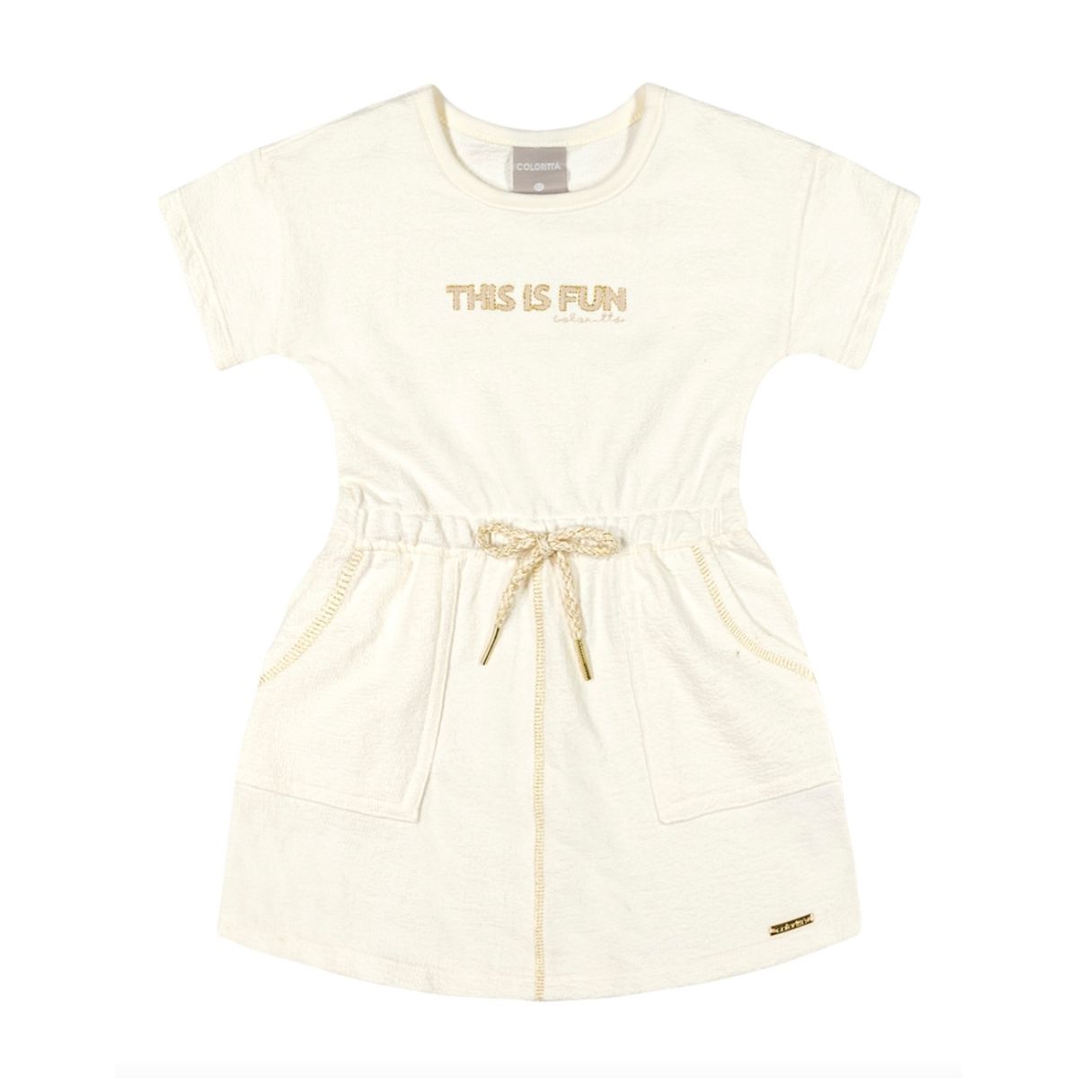 Colorittá - Vestido Infantil Menina Moletinho Colo... - Fátima Modas