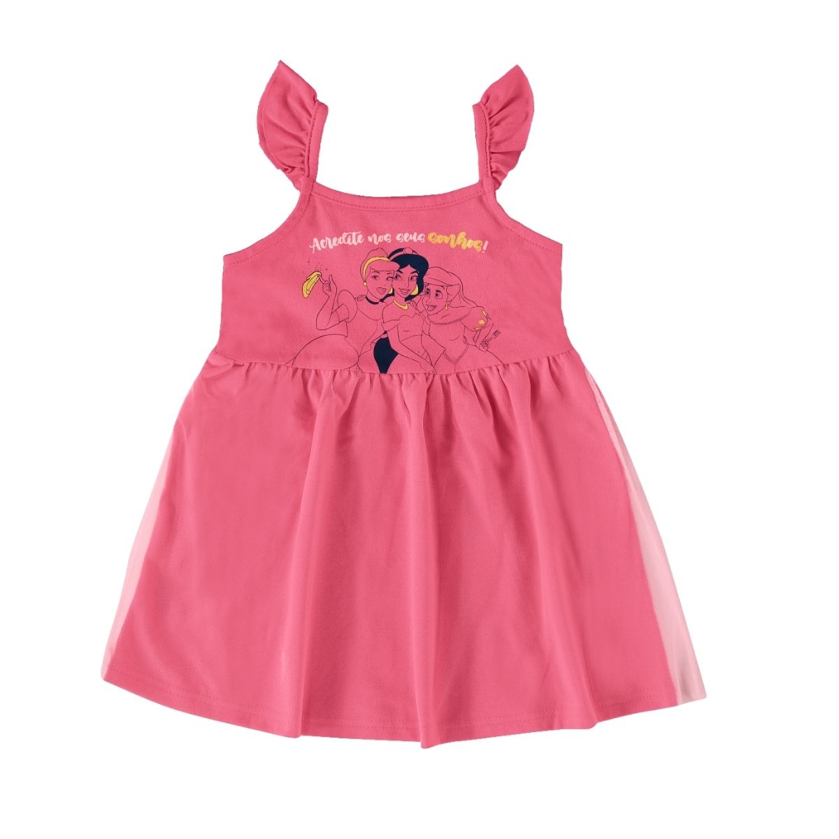 Vestido Infantil Manga Regata Clássicos Disney® Em... - Fátima Modas