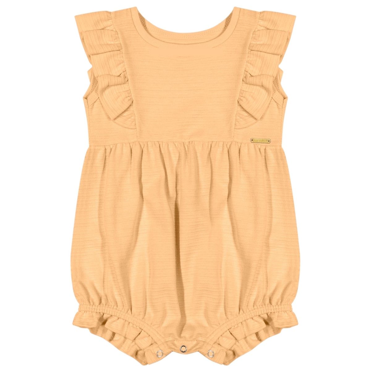 Body Bebê Menina com Franzido Colorittá Laranja - Fátima Modas
