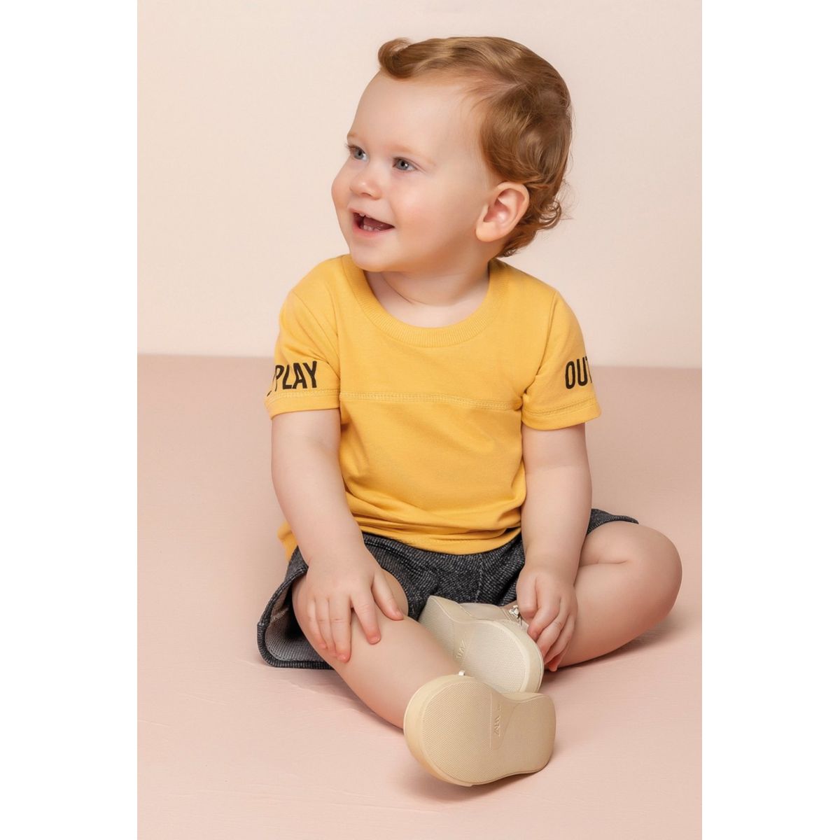 Conjunto Bebê Menino Brincar Colorittá Amarelo - Fátima Modas