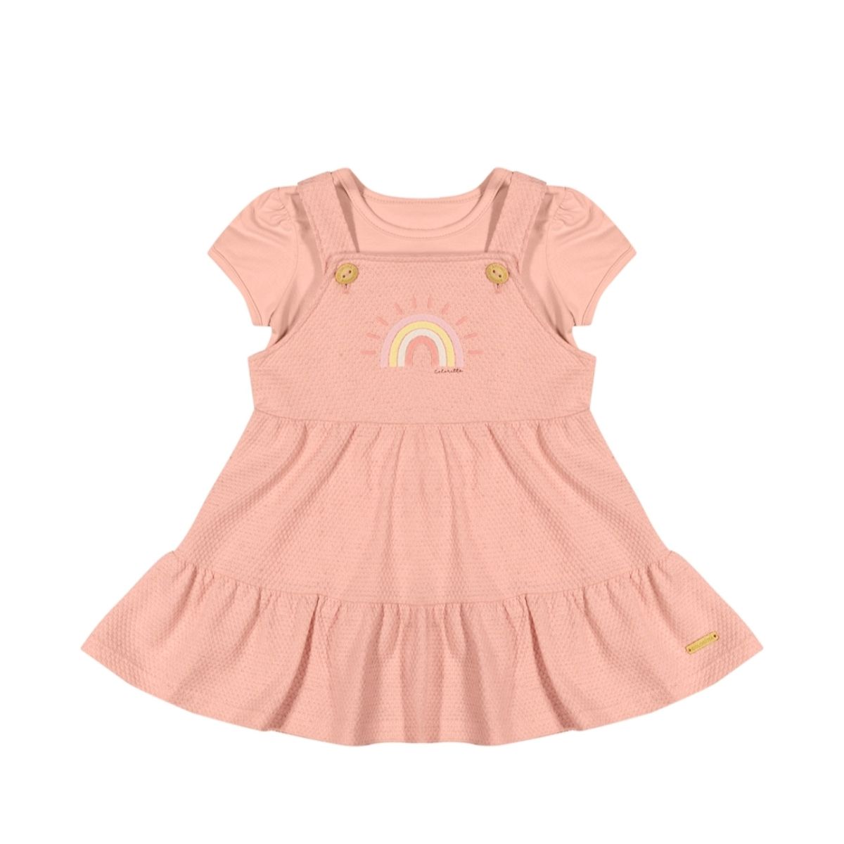 Jardineira Feminina Infantil Colorittá Arco-íris R... - Fátima Modas